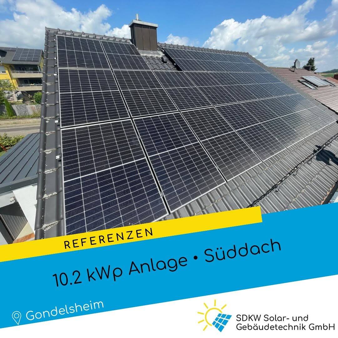 10,2 kWp Photovoltaik-Referenz Südach in Gondelsheim